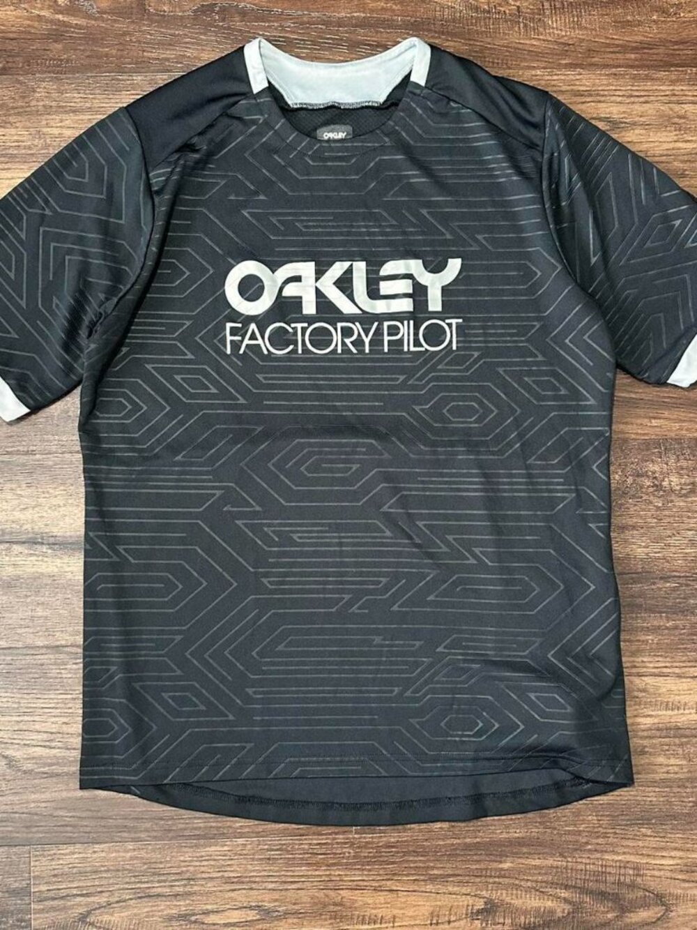 OAKLEY FACTORY PILOT JERSEY BLACK WHITE SIZE L